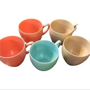 Harmony House Coffee Tea Cup Lot of 5 Retro Avalon Melmac Pastel